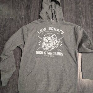 Barbells And Ponytails Pullover "Heavy Metal" Hoodie Sweatshirt Sz S NEW